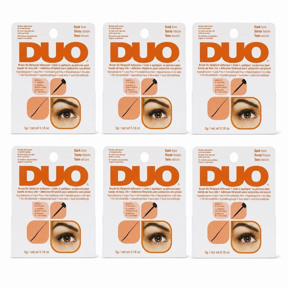 Duo Dark Brush On Glue 6 Pack